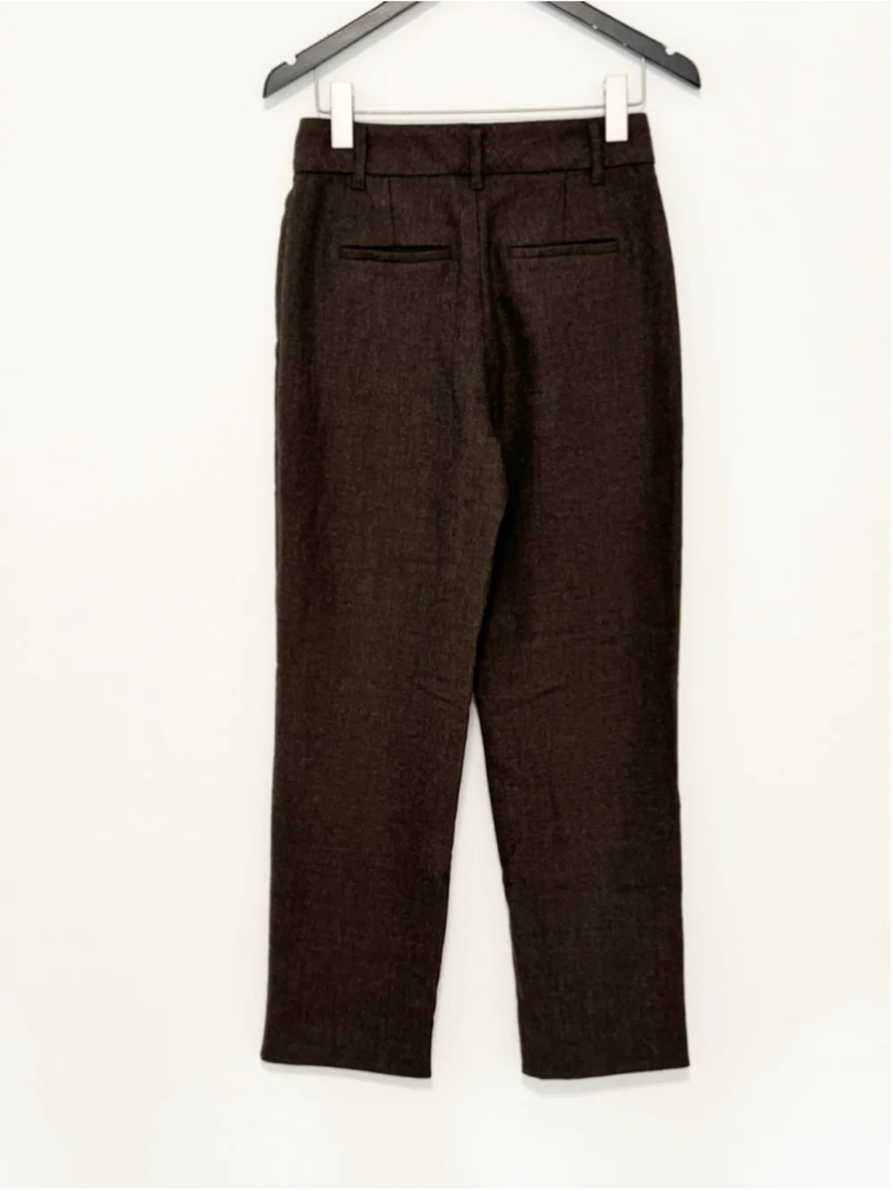 Aritzia Wilfred The Effortless Wool Blend Pant Heather Rich Cocoa size 4 - Picture 4 of 7
